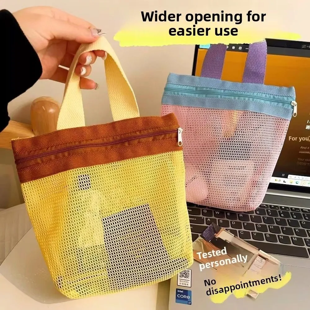 Women Accessories List - Borsa da Toilette in Rete Trasparente