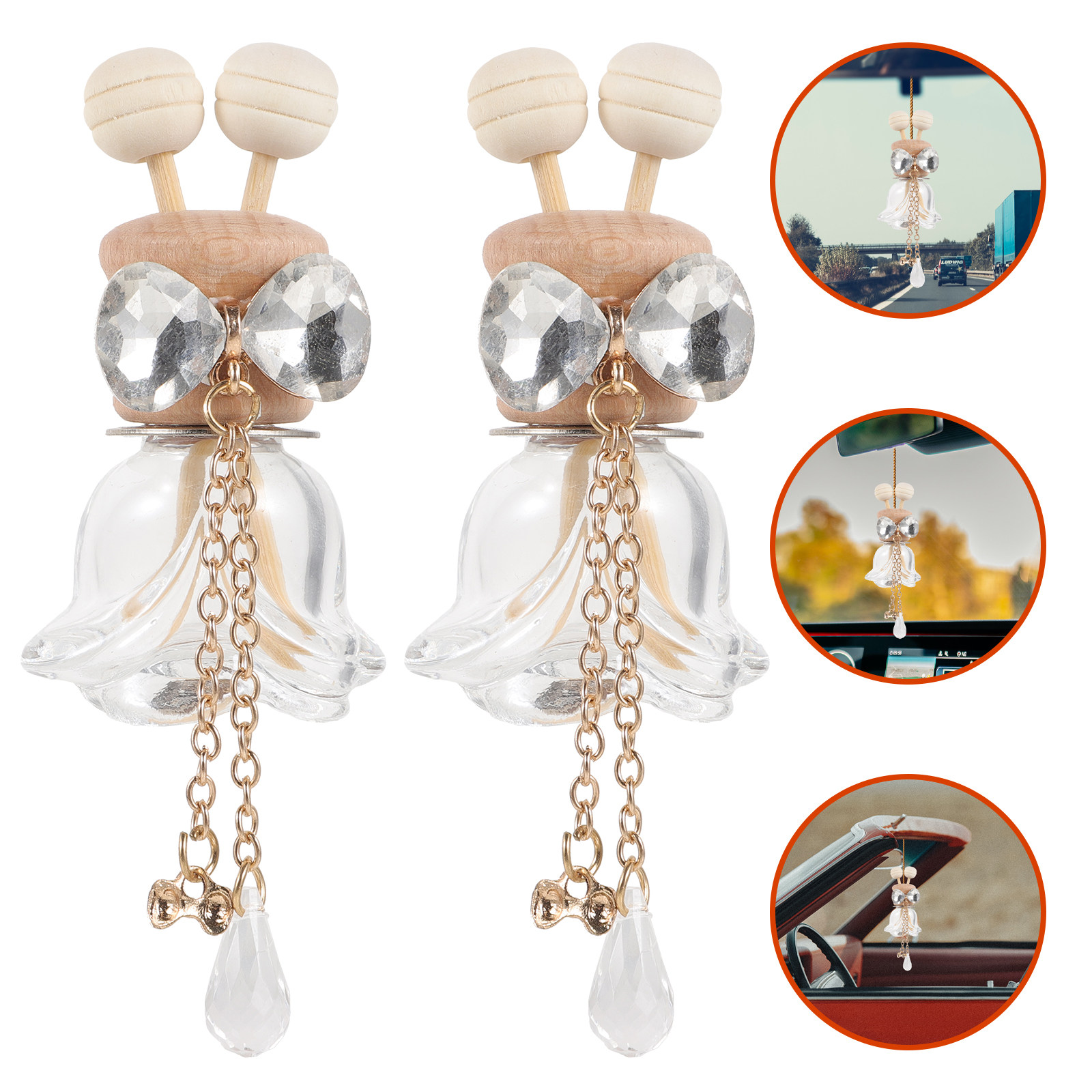 Women Accessories Outlet - 2 Pezzi Bottiglie in Vetro per