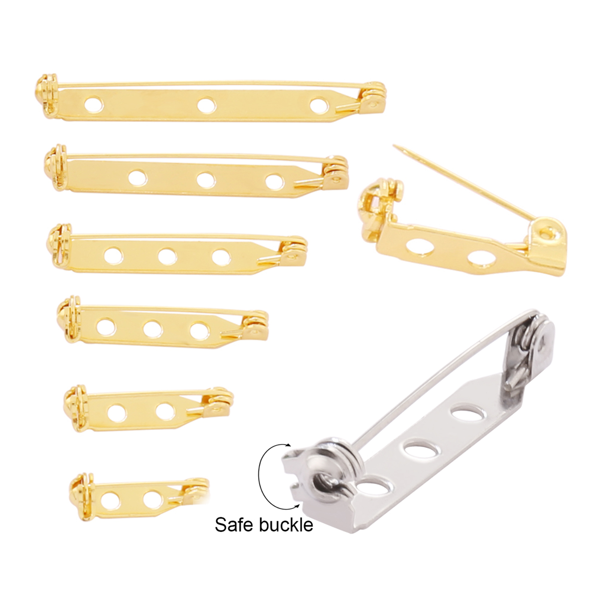 10 pz 17-45mm Spilla Clip Base - Brooch Pin Gold recensione e prezzo