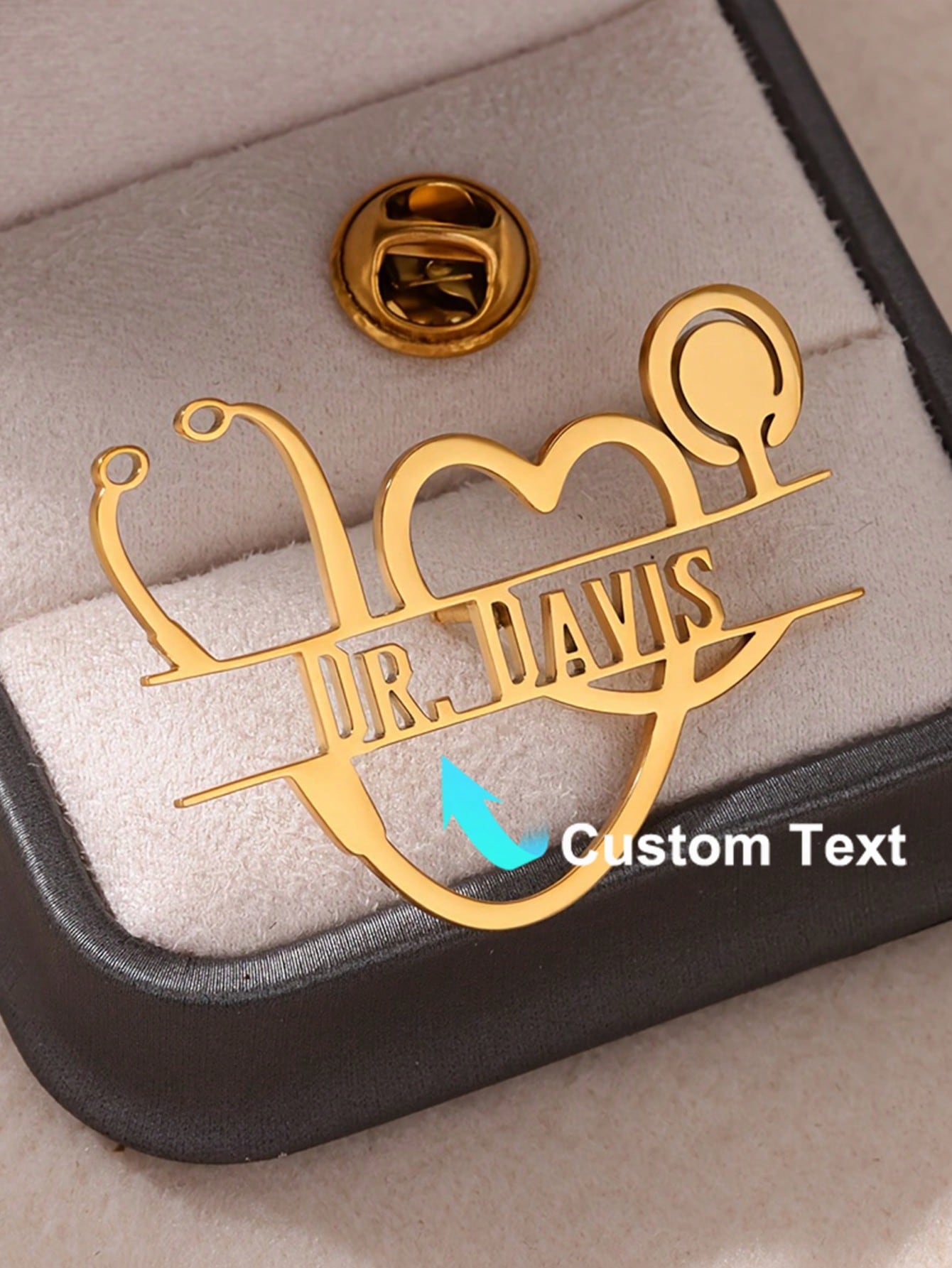 Spilla a forma di cuore con st - Brooch Pin Gold recensione e prezzo